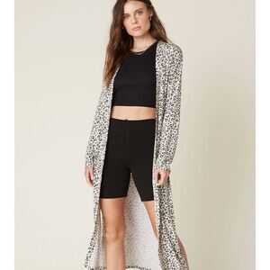BB Dakota Off Duty Meow Down Duster Cardigan NWT